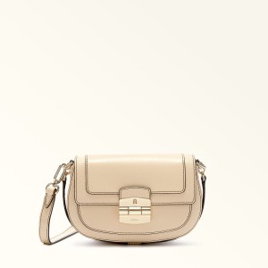 Crossbody Kabelka Furla CLUB 2 Damske Béžové | 9653-HDORS