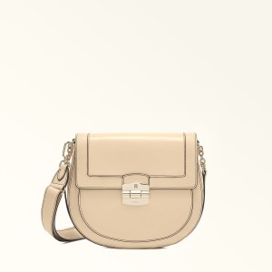 Crossbody Kabelka Furla CLUB 2 Damske Béžové | 8463-NOJXM