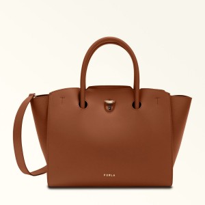 Totes Furla GENESI Damske Hnede | 6431-RDNLQ