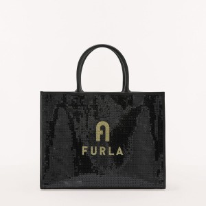 Totes Furla OPPORTUNITY Damske Čierne | 3605-NLUPV