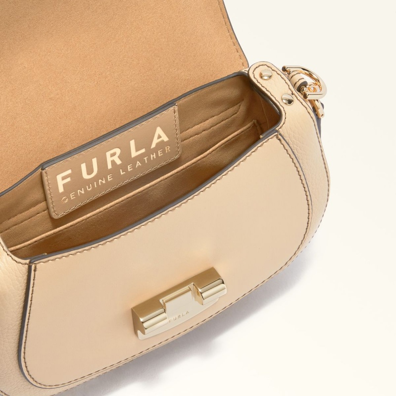 Crossbody Kabelka Furla CLUB 2 Damske Béžové | 9653-HDORS