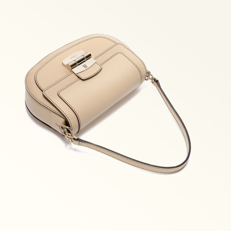 Crossbody Kabelka Furla CLUB 2 Damske Béžové | 9653-HDORS