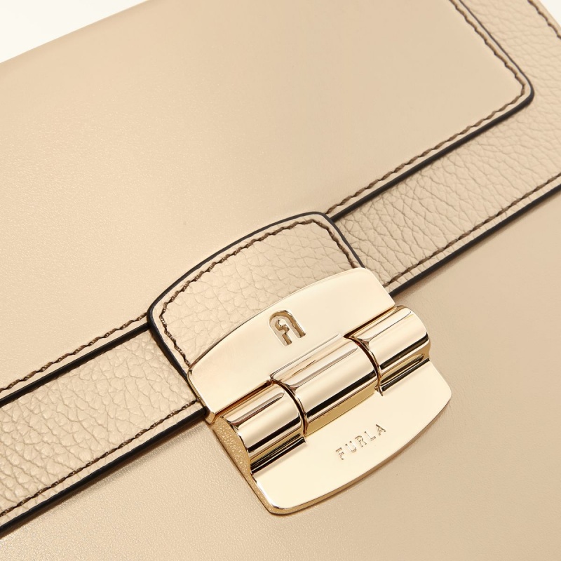 Crossbody Kabelka Furla CLUB 2 Damske Béžové | 8463-NOJXM