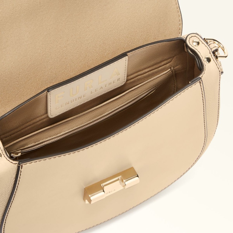 Crossbody Kabelka Furla CLUB 2 Damske Béžové | 8463-NOJXM