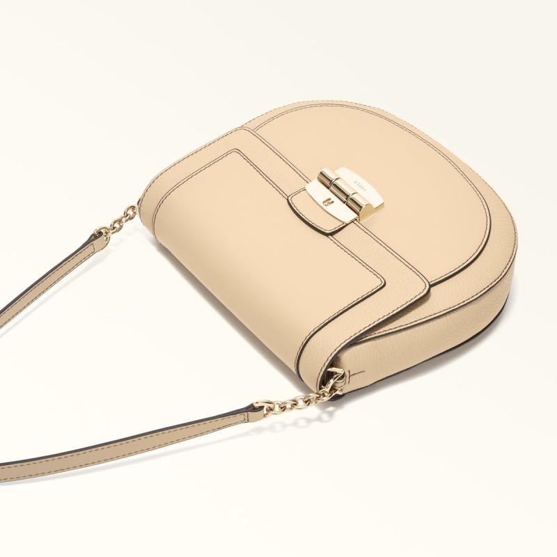 Crossbody Kabelka Furla CLUB 2 Damske Béžové | 8463-NOJXM