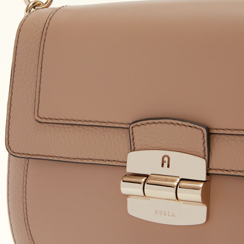 Crossbody Kabelka Furla CLUB 2 Damske Káva | 8930-GVNLK