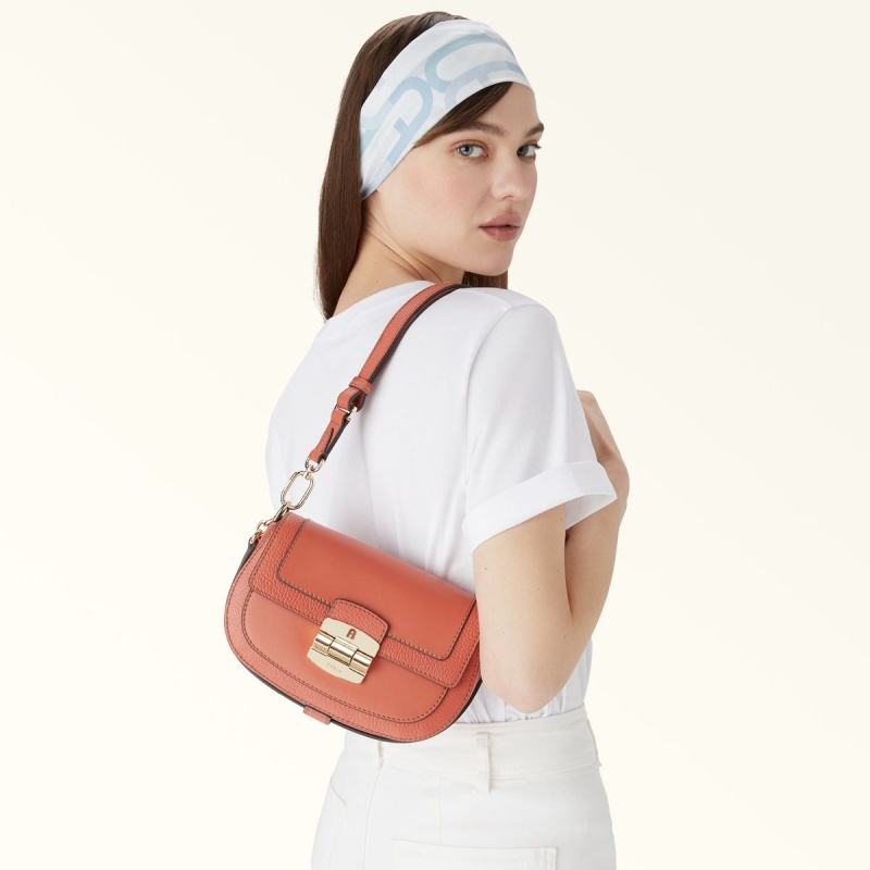 Crossbody Kabelka Furla CLUB 2 Damske Ruzove | 5182-OAWJD