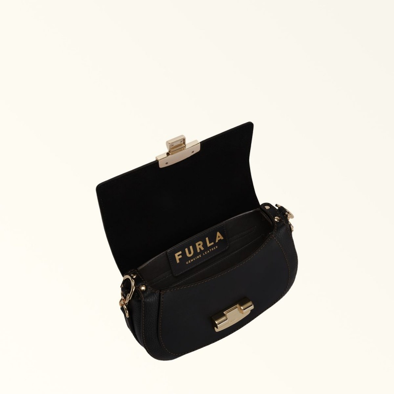 Crossbody Kabelka Furla CLUB 2 Damske Čierne | 7612-QHIYV