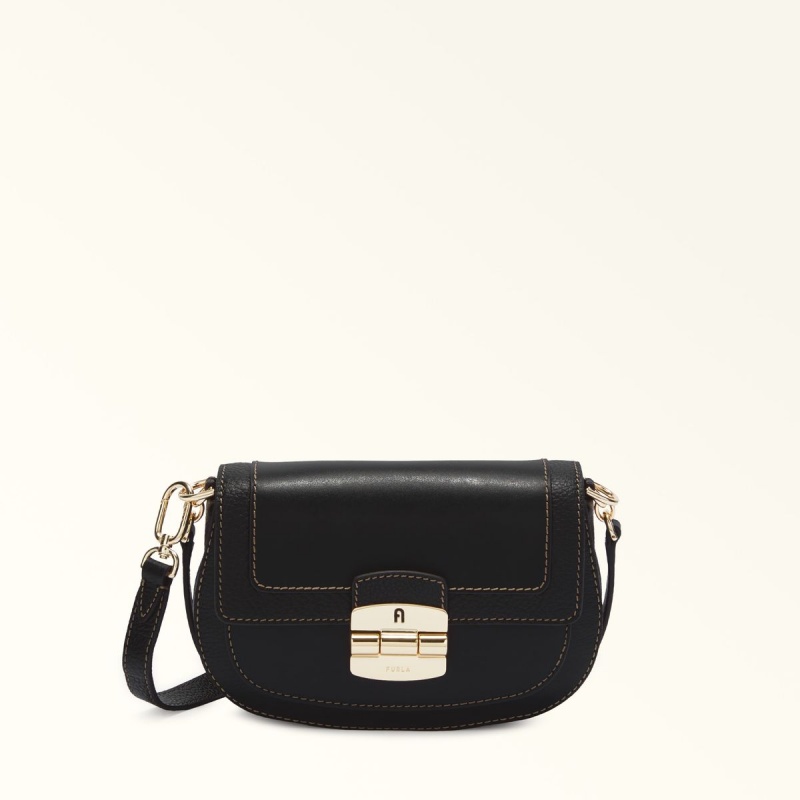 Crossbody Kabelka Furla CLUB 2 Damske Čierne | 7612-QHIYV