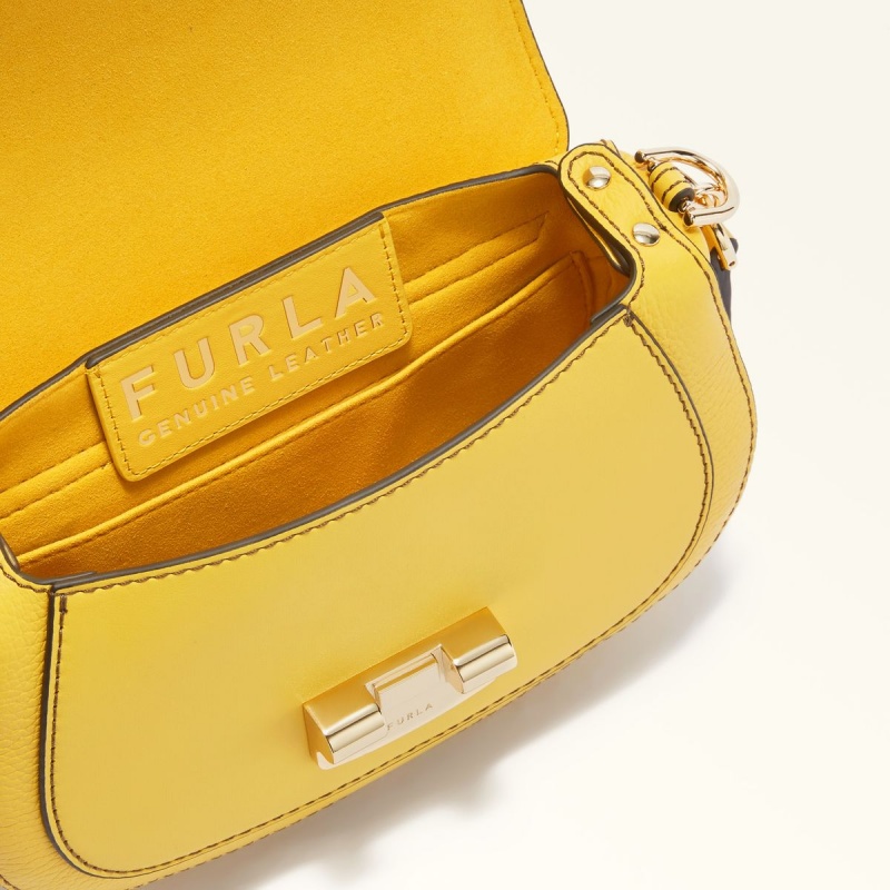 Crossbody Kabelka Furla CLUB 2 Damske Žlté | 5061-TOMVK