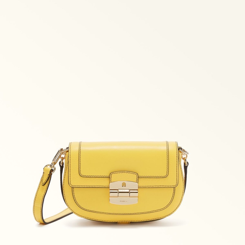 Crossbody Kabelka Furla CLUB 2 Damske Žlté | 5061-TOMVK