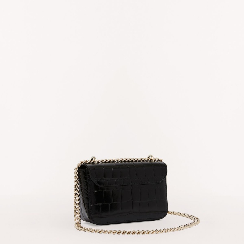 Crossbody Kabelka Furla METROPOLIS Damske Čierne | 6725-ISOFU