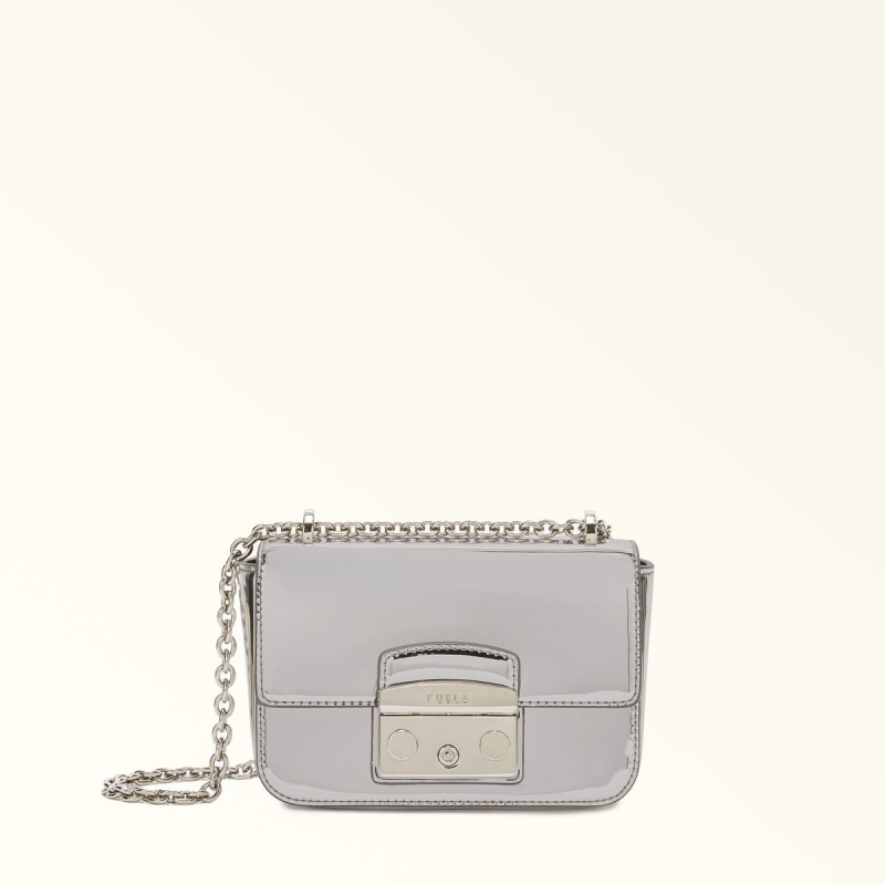 Crossbody Kabelka Furla METROPOLIS Damske Strieborne | 3751-FGRZE