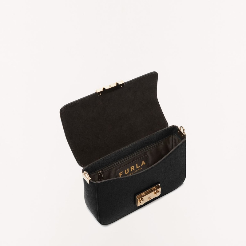 Crossbody Kabelka Furla METROPOLIS Damske Čierne Nachový | 1392-MOLWQ