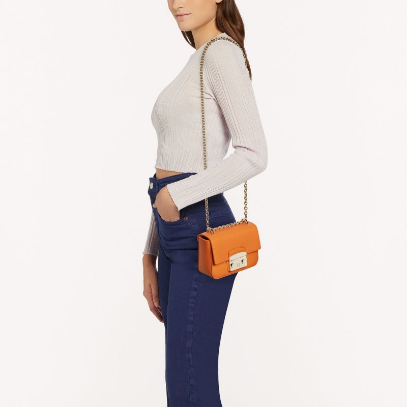 Crossbody Kabelka Furla METROPOLIS Damske Oranžové | 6093-BTZAH