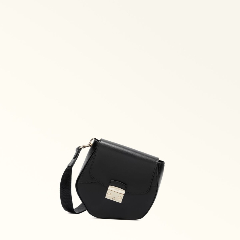 Crossbody Kabelka Furla METROPOLIS PRISMA Damske Čierne | 7502-JSIEB