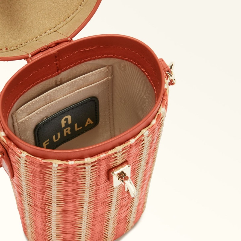 Crossbody Kabelka Furla NET Damske Červené Žlté | 2831-GZEDV