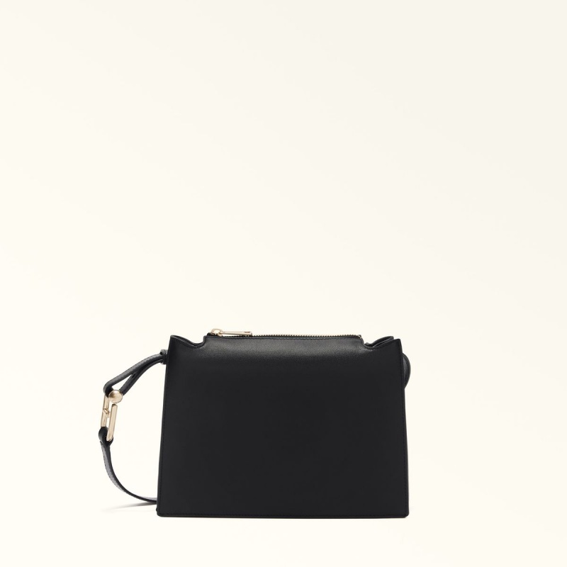 Crossbody Kabelka Furla NUVOLA Damske Čierne | 4382-LAFSO