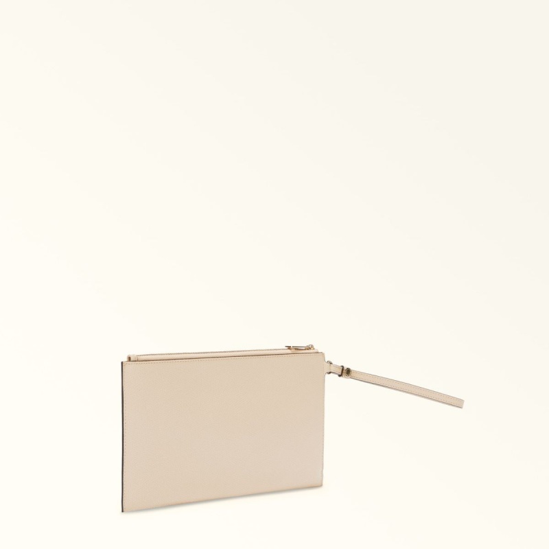 Pouches Furla CAMELIA Damske Krém | 5893-FQSTX