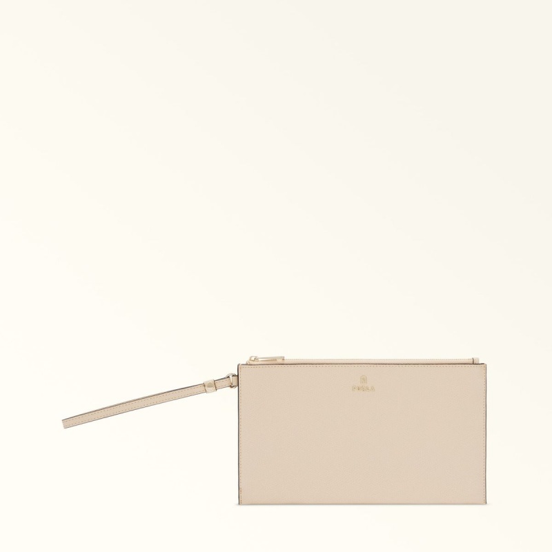 Pouches Furla CAMELIA Damske Krém | 5893-FQSTX