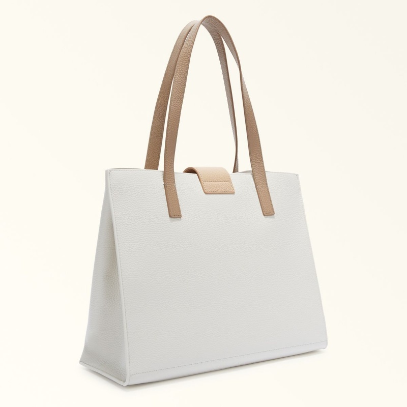 Totes Furla 1927 Damske Biele | 0294-CZPJF