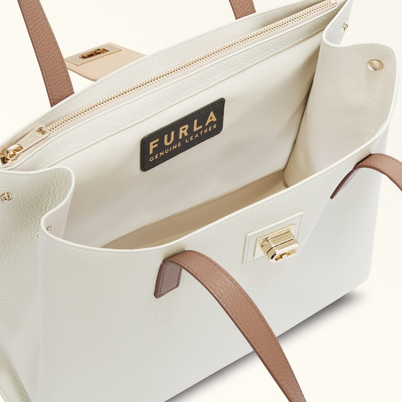 Totes Furla 1927 Damske Biele | 0294-CZPJF