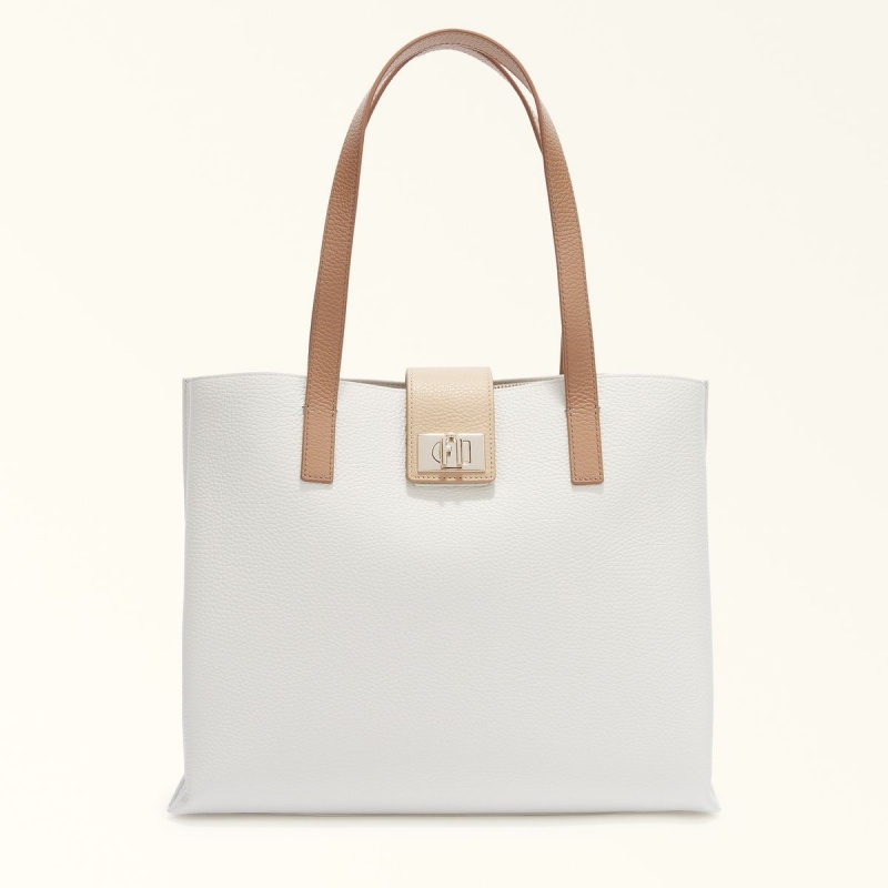 Totes Furla 1927 Damske Biele | 0294-CZPJF