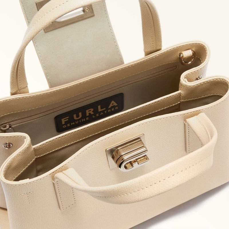 Totes Furla 1927 Damske Krém | 5834-BAEWJ