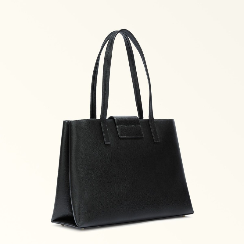 Totes Furla 1927 Damske Čierne | 8126-LNBRM