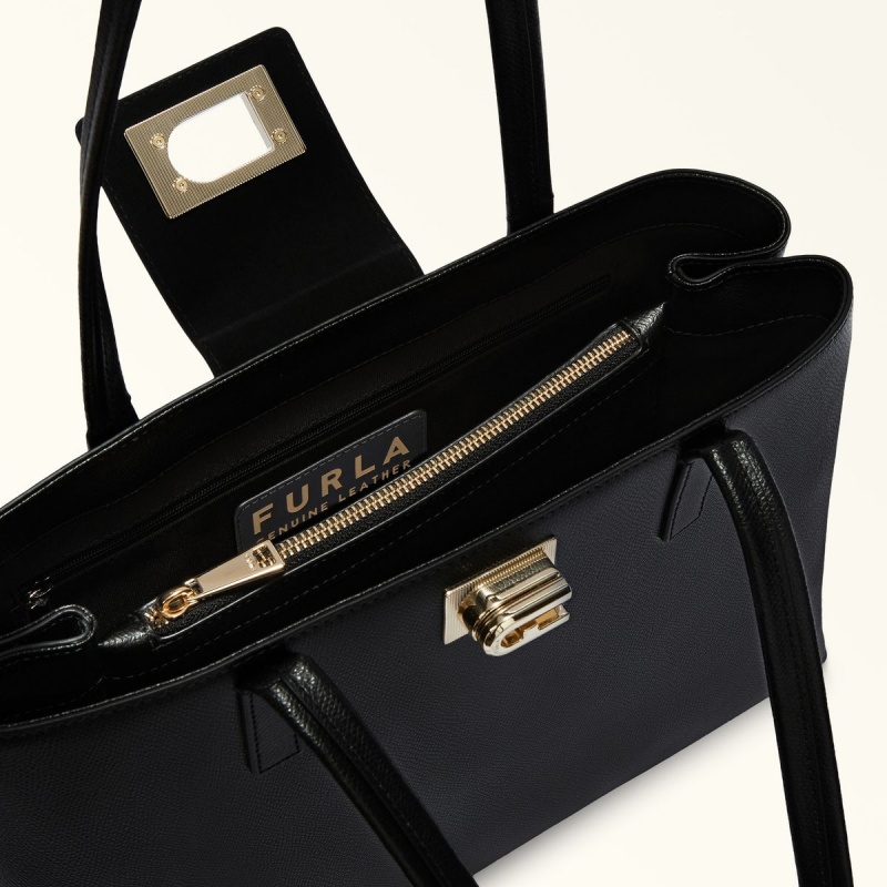 Totes Furla 1927 Damske Čierne | 8126-LNBRM