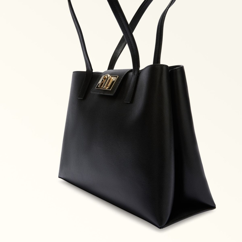 Totes Furla 1927 Damske Čierne | 8126-LNBRM