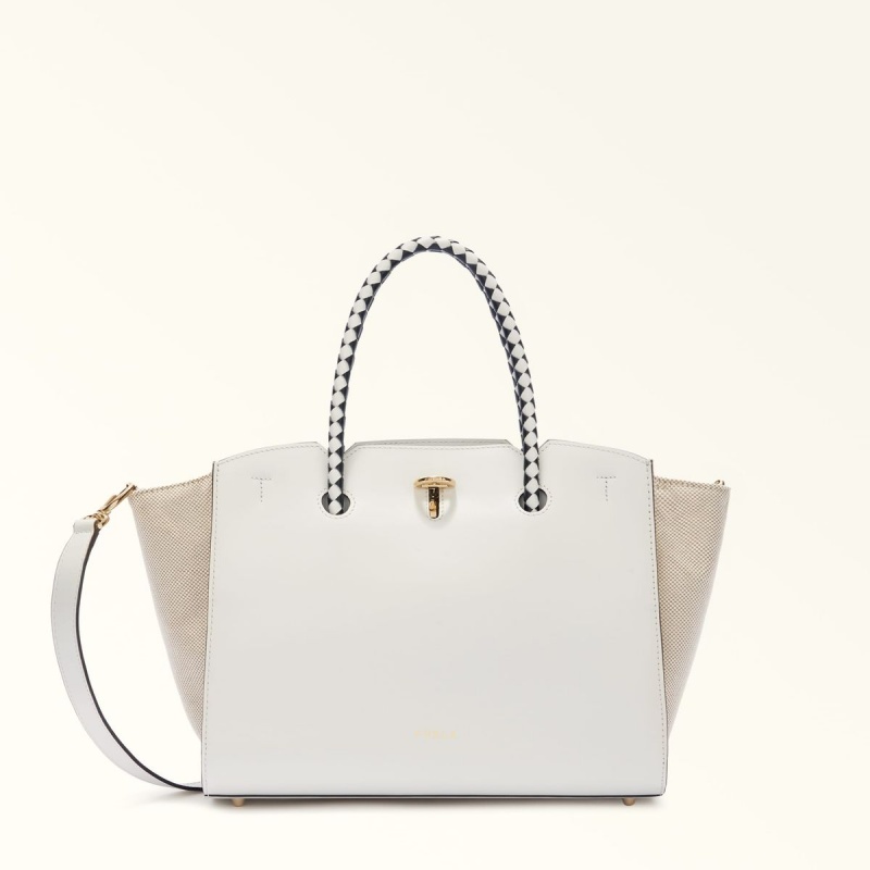 Totes Furla GENESI Damske Biele | 4519-XAIHJ