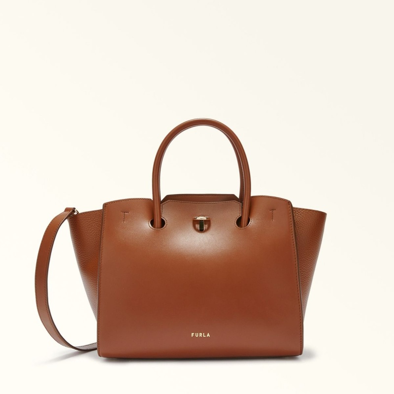 Totes Furla GENESI Damske Hnede | 8402-EAJFP