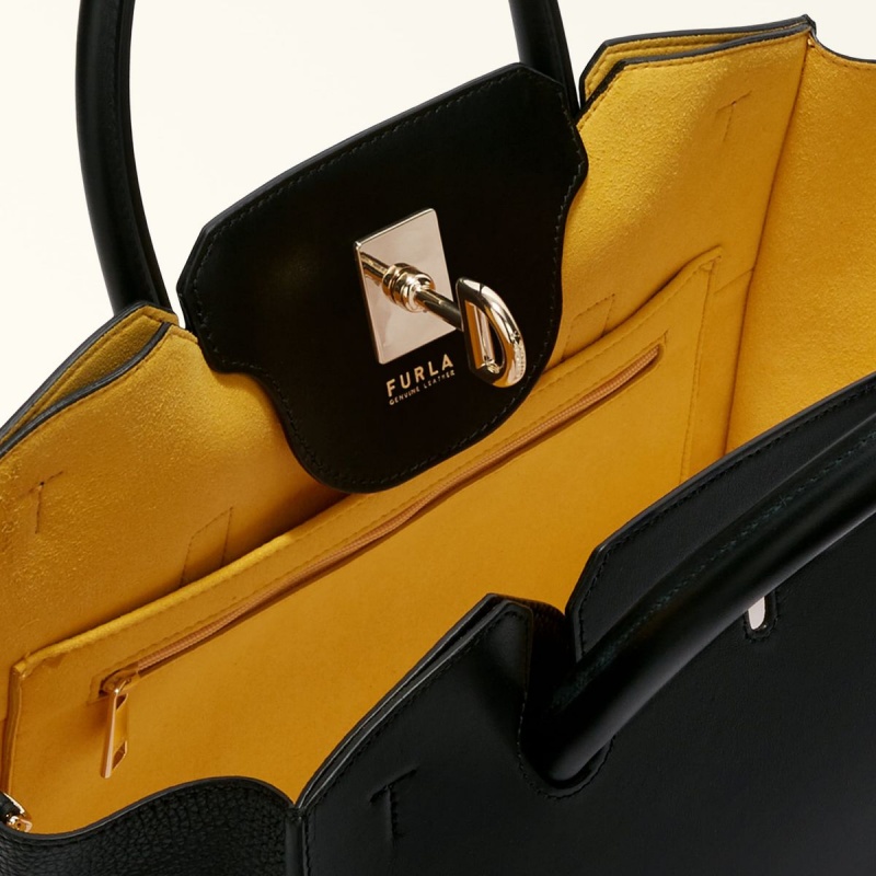 Totes Furla GENESI Damske Čierne | 4037-QHIPX