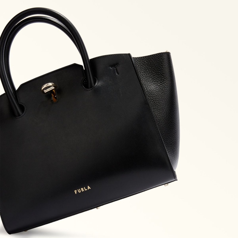 Totes Furla GENESI Damske Čierne | 4037-QHIPX