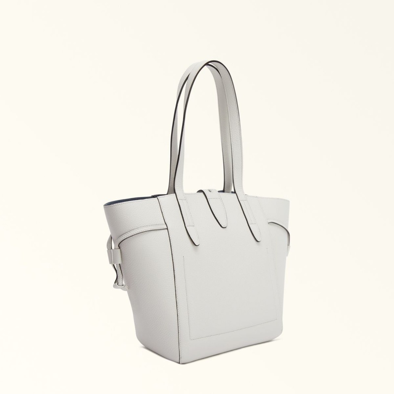 Totes Furla NET Damske Biele | 9254-OGLFC