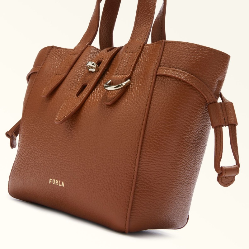 Totes Furla NET Damske Hnede | 2874-HJGYD