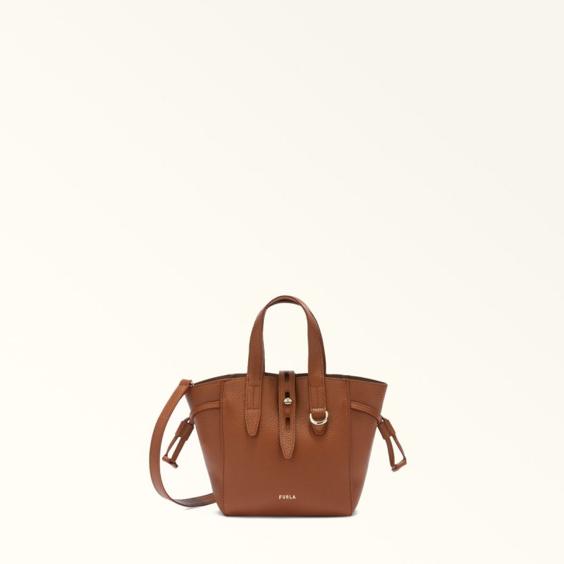 Totes Furla NET Damske Hnede | 2874-HJGYD