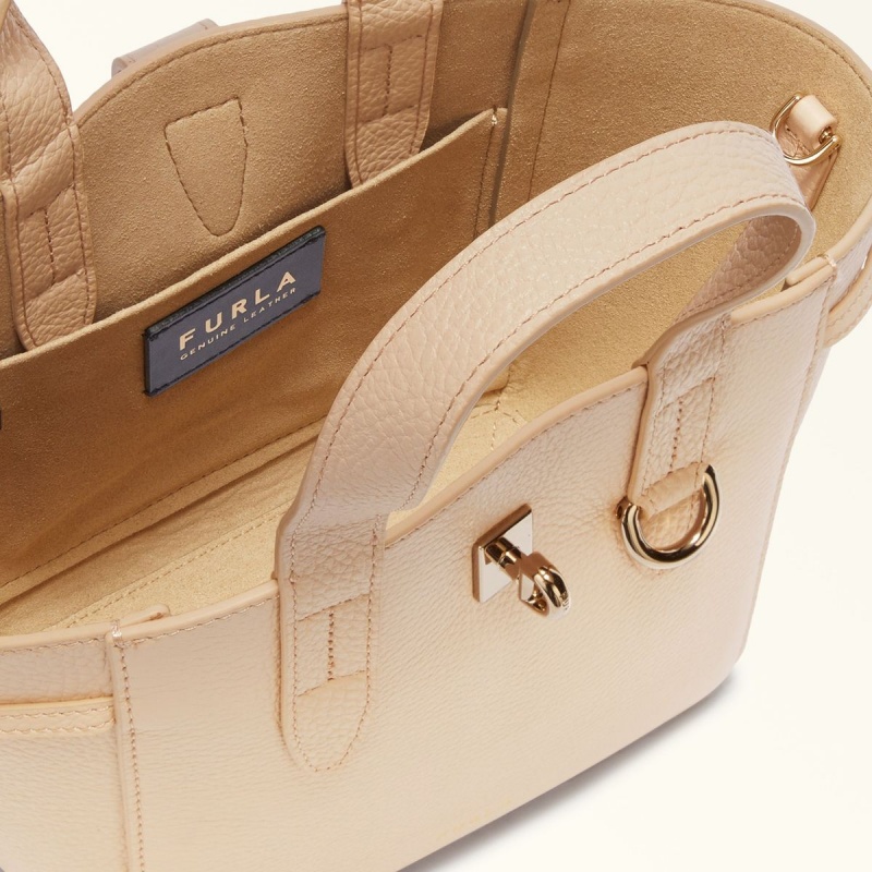 Totes Furla NET Damske Krém | 2839-GNVBS