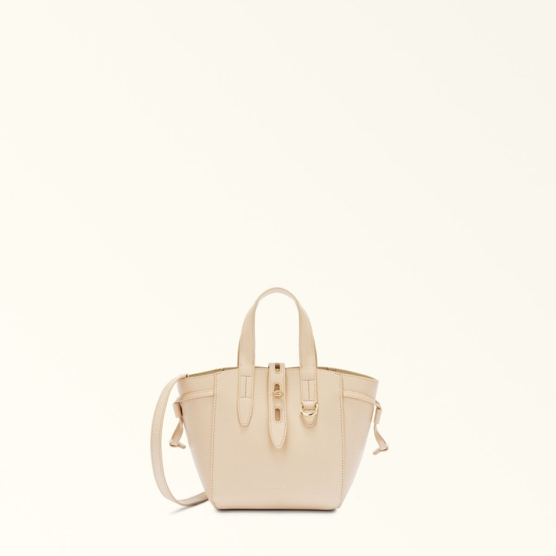 Totes Furla NET Damske Krém | 2839-GNVBS