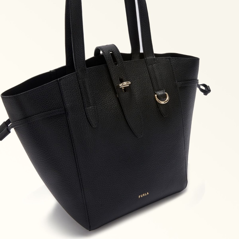 Totes Furla NET Damske Čierne | 3287-XRJGD