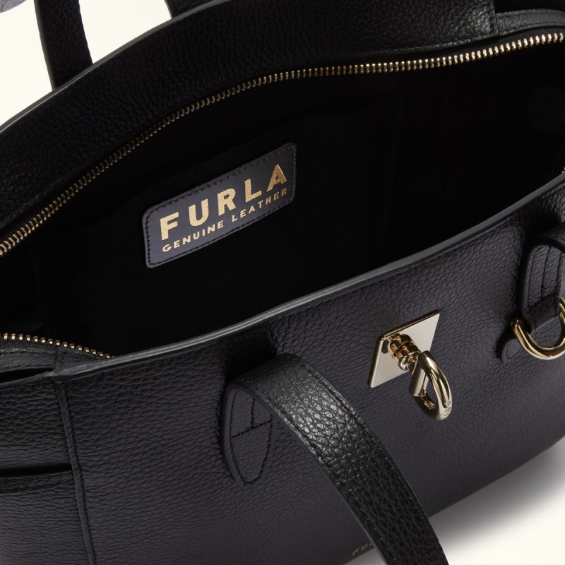 Totes Furla NET Damske Čierne | 6247-FSPRE