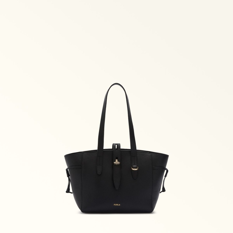 Totes Furla NET Damske Čierne | 6247-FSPRE