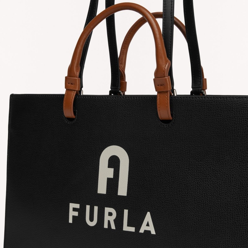 Totes Furla VARSITY STYLE Damske Čierne | 7845-YEMOG