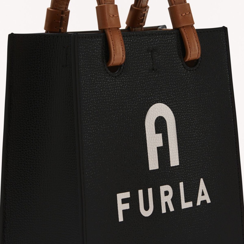 Totes Furla VARSITY STYLE Damske Čierne | 5478-LOBZI